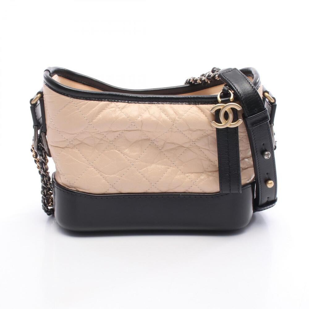 Chanel Gabrielle de Hobo Shoulder Bag Leather Pink Black